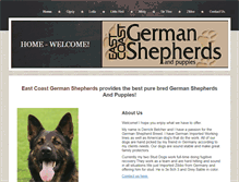 Tablet Screenshot of eastcoastgermanshepherdsandpuppies.com